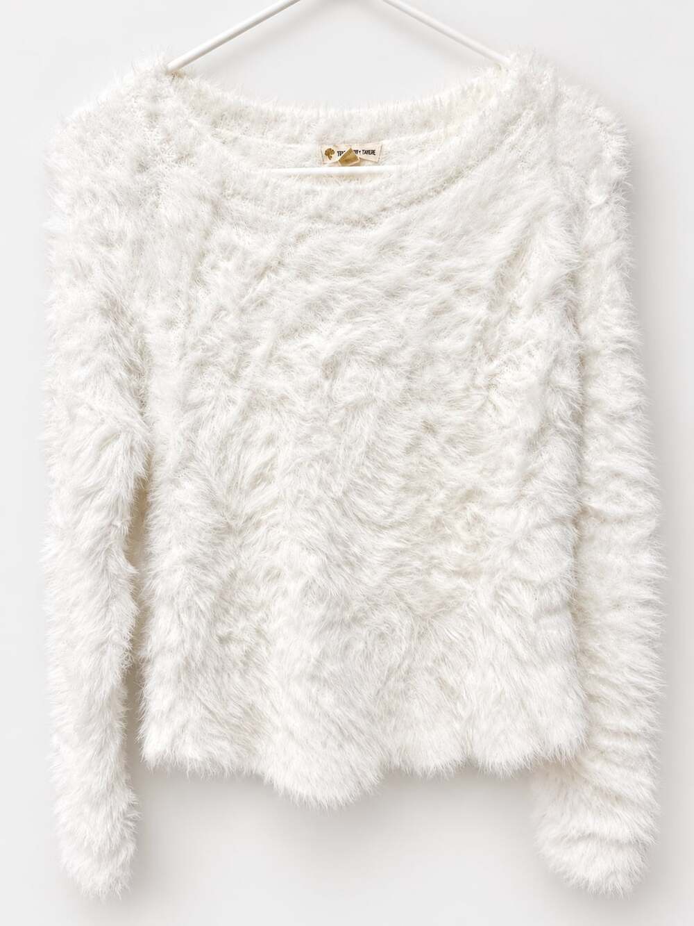 Tucker + Tate Girls White Fuzzy Sparkle Sweater Size M 8/10 Nordstrom